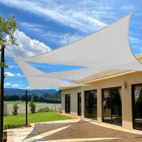 XISHAN 10'X10'X14' Dark Grey, Mocha, Sand, Light Grey HDPE Sunshade Sail; 160 Grams (Option: 10X10X14-Light Gre)