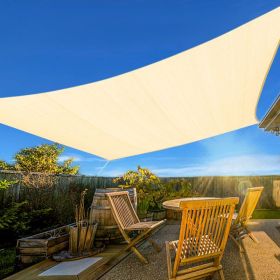 XISHAN 10'X13' Light Gray, Sand, Rust Red, Dark Gray, Cream, Beige HDPE Sunshade Sail, 160 Grams (Option: 10X13ft-Cream)