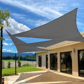 XISHAN 12'X12'X12' Dark Grey, Rust Red, Light Grey, Dark Green, Sand HDPE Sunshade Sail; 160 Grams (Option: 12X12X12ft-Dark Grey)