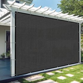XISHAN Black Weed Control Fabric Privacy Screen, HDPE (Option: 12X16ft-Dark Grey)