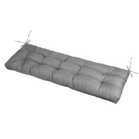 Bench Seat Cushion For Indoor Outdoor Furniture Non Slip Long Chair Cushion with Ties Strap Waterproof Swing Cushion 51.18x19.68IN For Garden Pat (Type: Waterproof_10_LGrey)