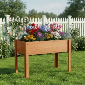40"x20"x31" Raised Garden Bed With Legs, Elevated Wooden Planter Box for Growing Outdoor Plants, Flowers, Fruits, Vegetables, and Herbs (Option: defaulttitle)