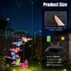Solar Butterfly Wind Chime 7 Color Changing Wind Chime for Outside IPX4 Waterproof Outdoor Garden Yard Decor