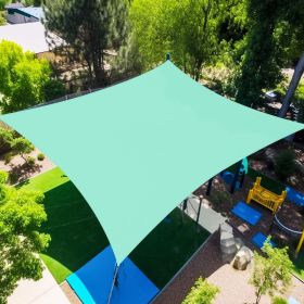 XISHAN 12'X16' Turquoise, Dark Grey, Light Grey, Rust Red, Scarlet, Sand, Beige HDPE Sunshade Sail; 160 Grams (Option: 12X16ft-Turquoise)